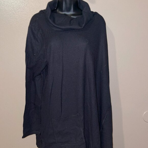 A546442* LOGO Lounge by Lori Goldstein Micro Cloud Waffle Cowl Neck Top - Picture 1 of 3